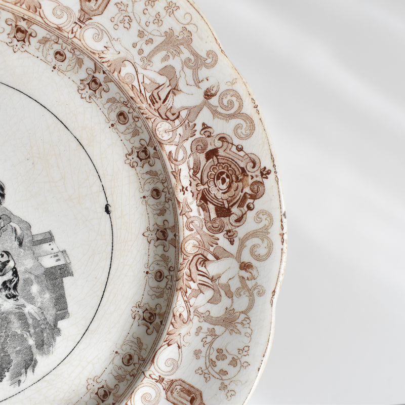 Antique Decorative Plate, U&C Sarreguemines, September