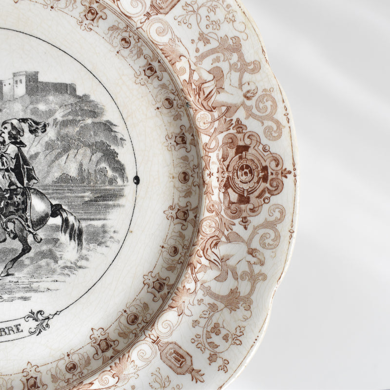 Antique Decorative Plate, U&C Sarreguemines, September