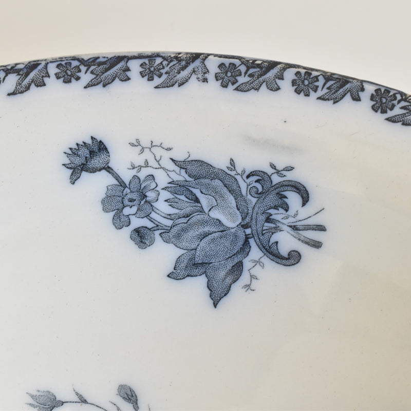 Antique Pitcher & Bowl Saint Amand Anémone