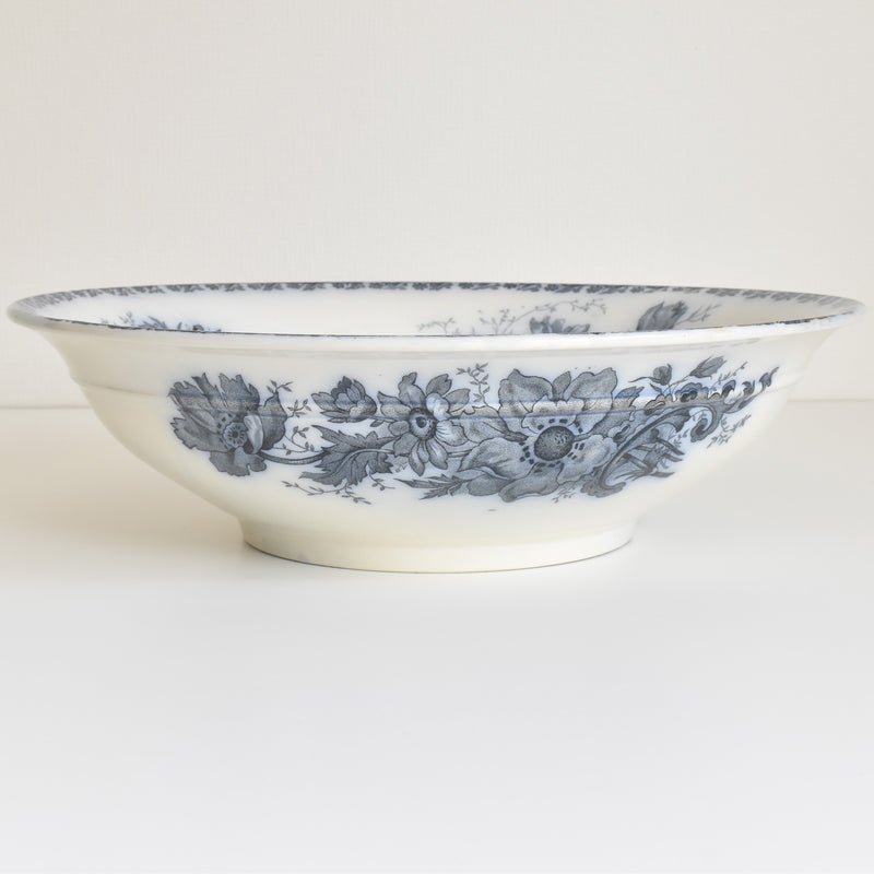 Antique Pitcher & Bowl Saint Amand Anémone
