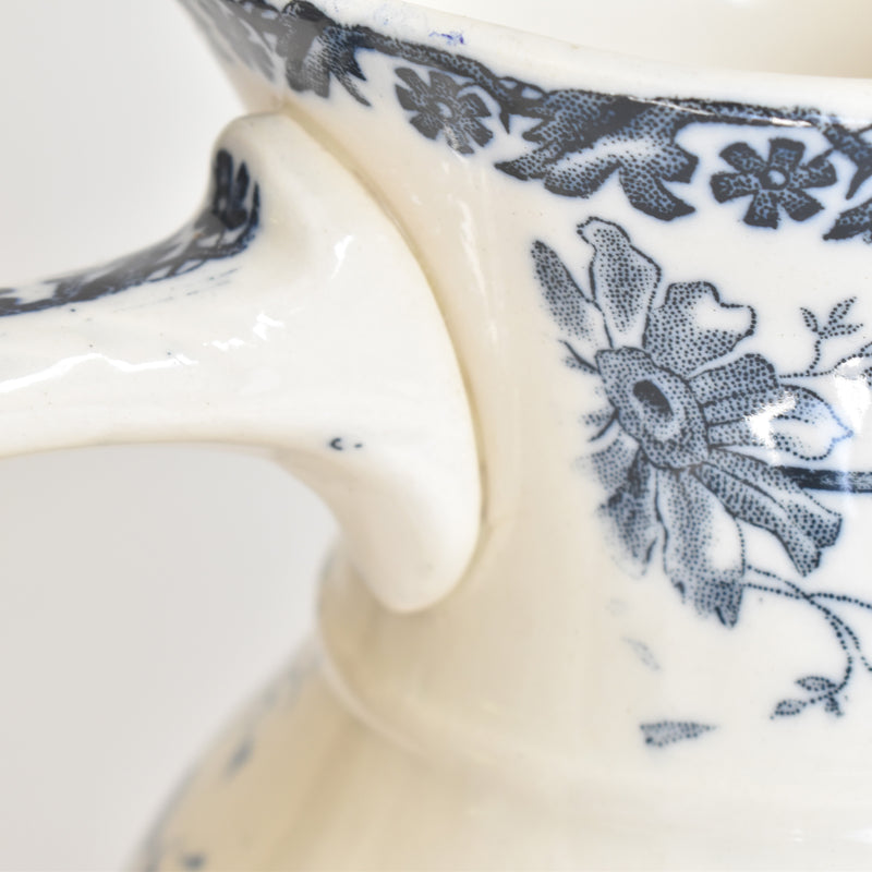 Antique Pitcher & Bowl Saint Amand Anémone