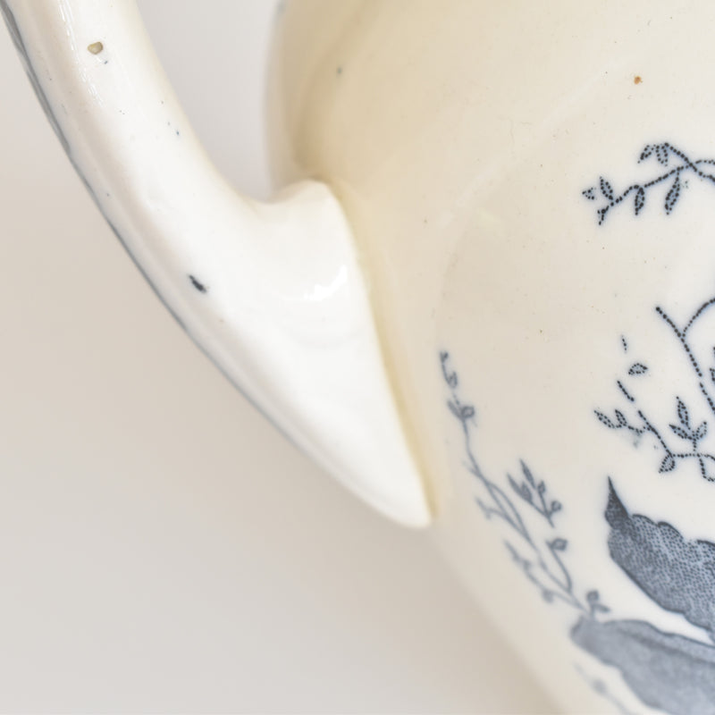 Antique Pitcher & Bowl Saint Amand Anémone