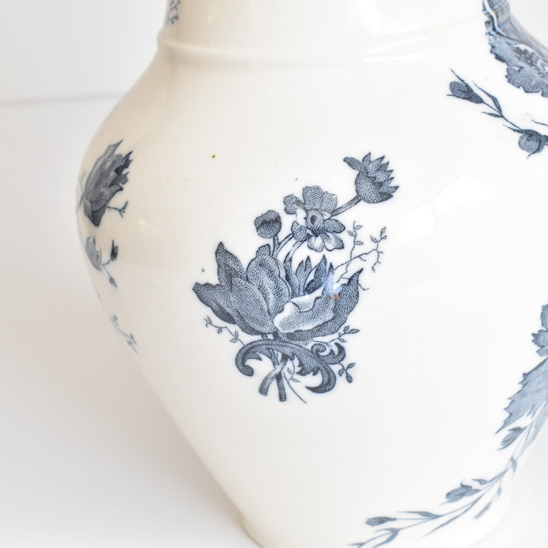 Antique Pitcher & Bowl Saint Amand Anémone