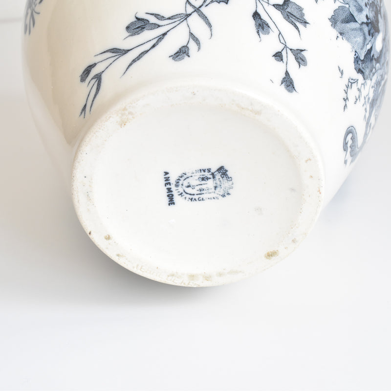 Antique Pitcher & Bowl Saint Amand Anémone