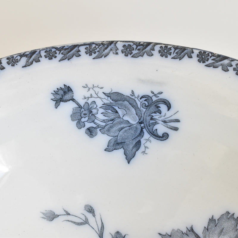 Antique Pitcher & Bowl Saint Amand Anémone