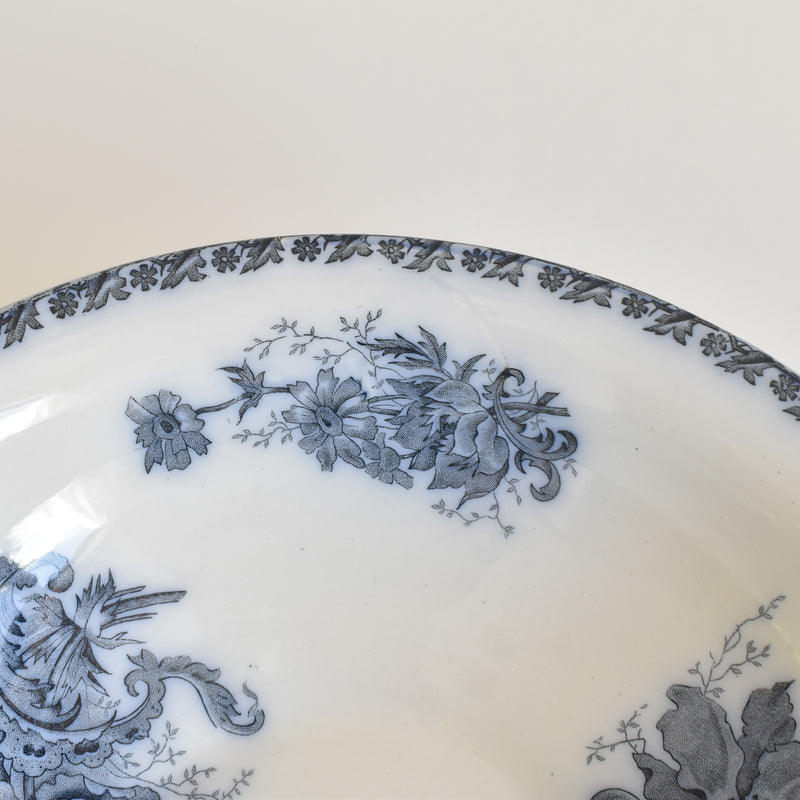 Antique Pitcher & Bowl Saint Amand Anémone
