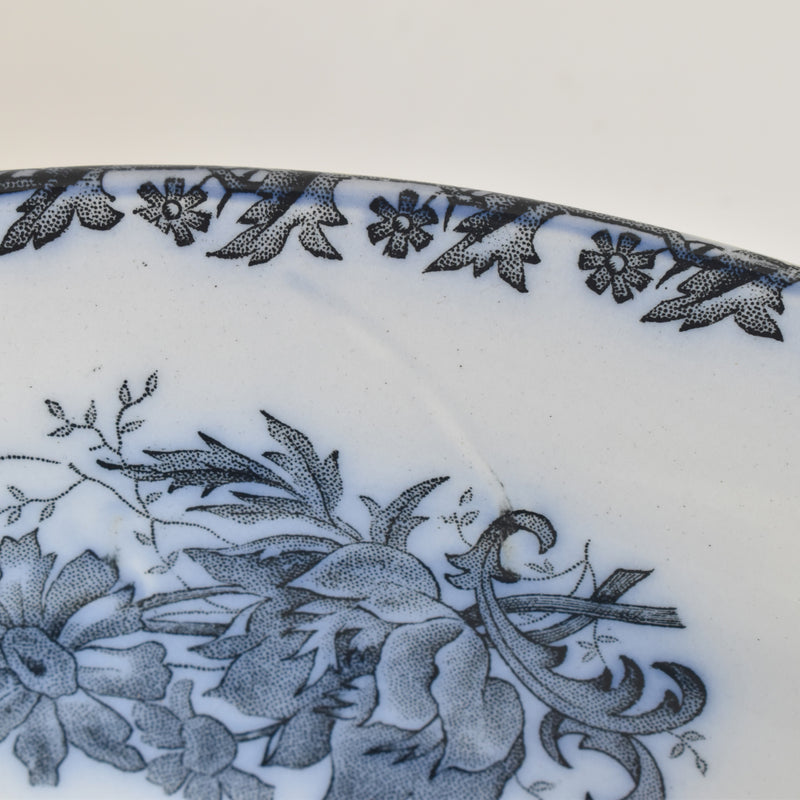 Antique Pitcher & Bowl Saint Amand Anémone