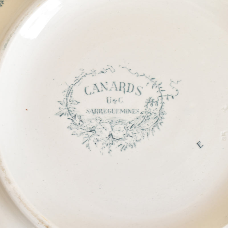 Antique Pitcher & Basin U&C Sarreguemines Canards
