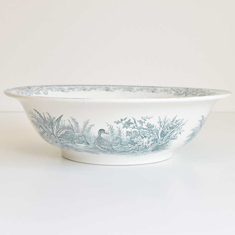 Antique Pitcher & Basin U&C Sarreguemines Canards