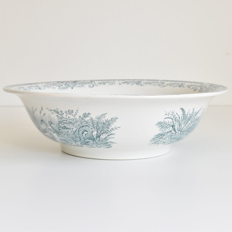 Antique Pitcher & Basin U&C Sarreguemines Canards
