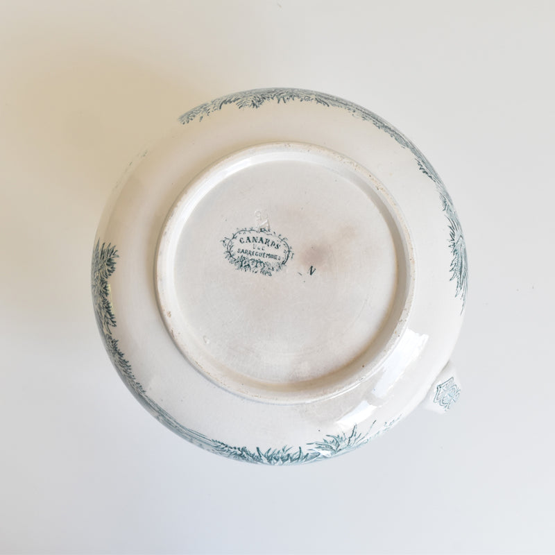 Antique Pitcher & Basin U&C Sarreguemines Canards