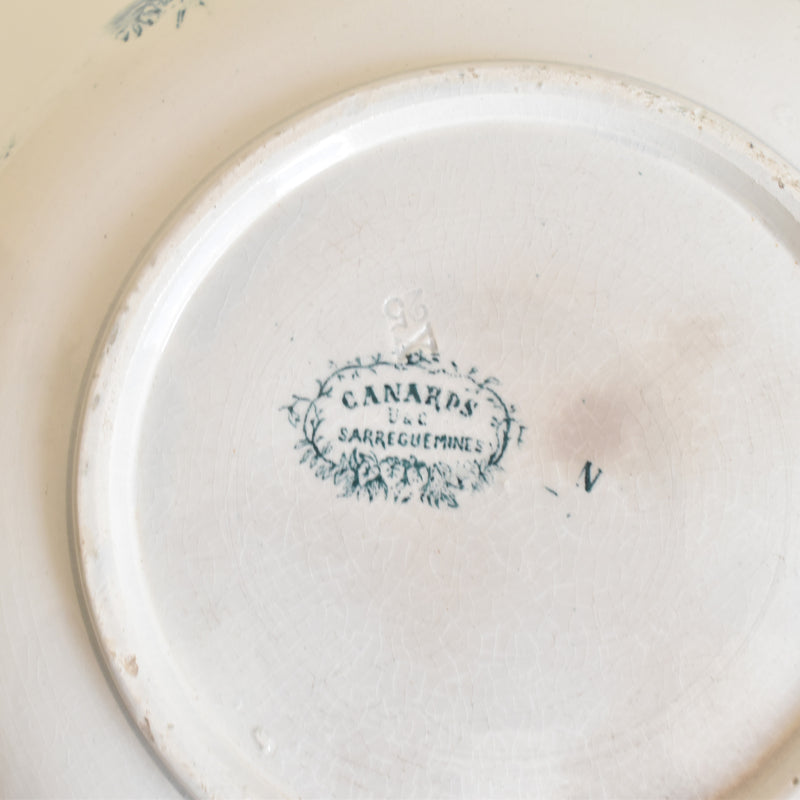Antique Pitcher & Basin U&C Sarreguemines Canards