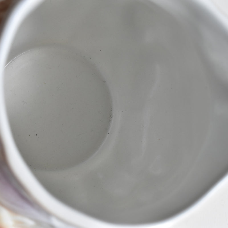 Vintage Pitcher Sarreguemines Barbotine B