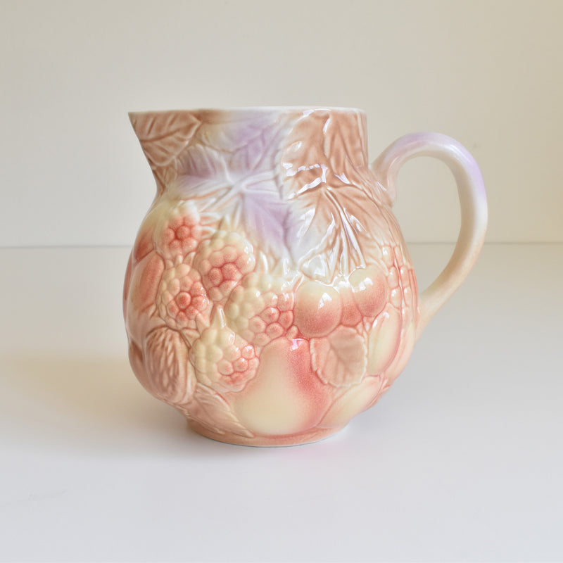 Vintage Pitcher Sarreguemines Barbotine B