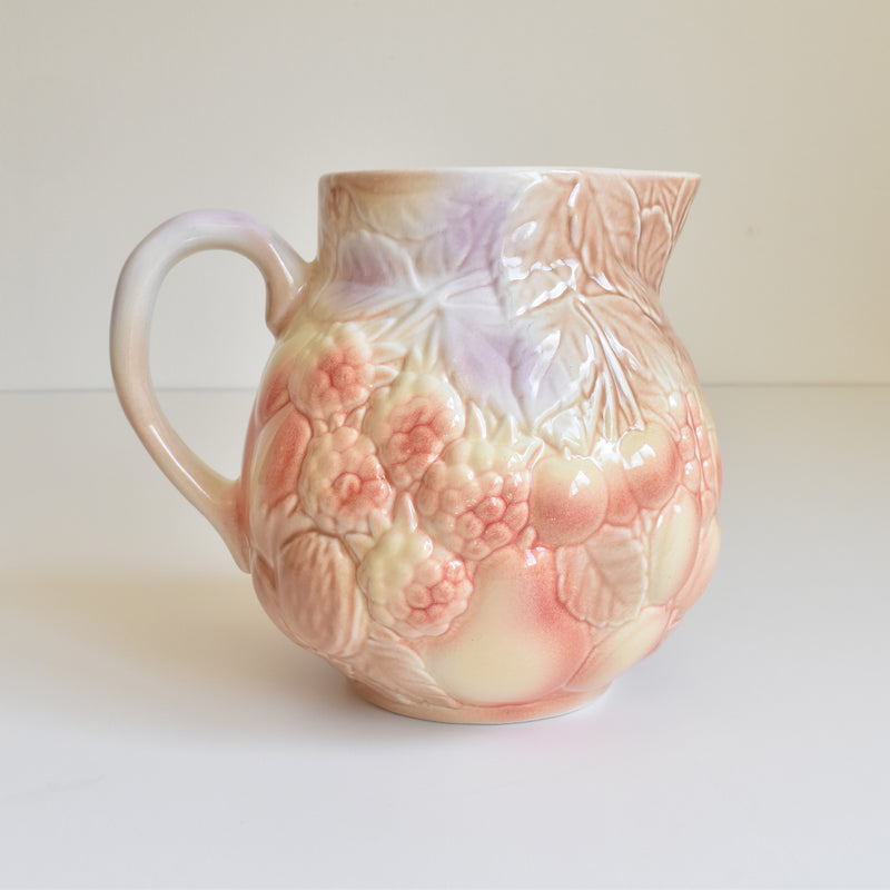 Vintage Pitcher Sarreguemines Barbotine B