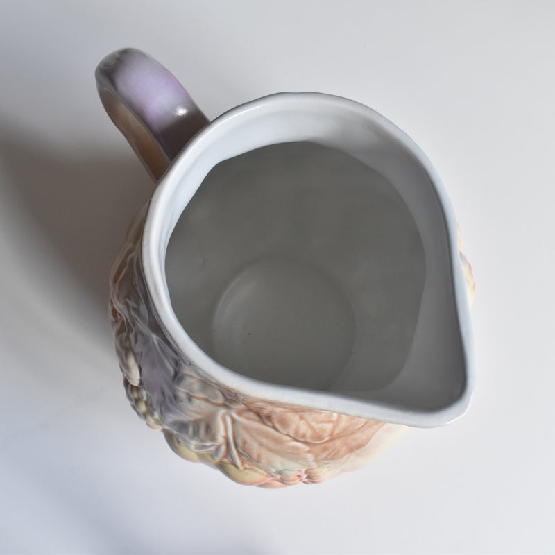 Vintage Pitcher Sarreguemines Barbotine B