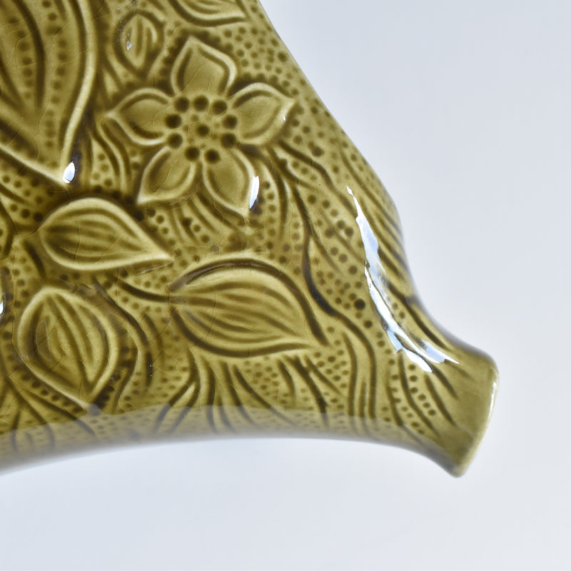 Vintage Digoin & Sarreguemines Pitcher 6204 Green
