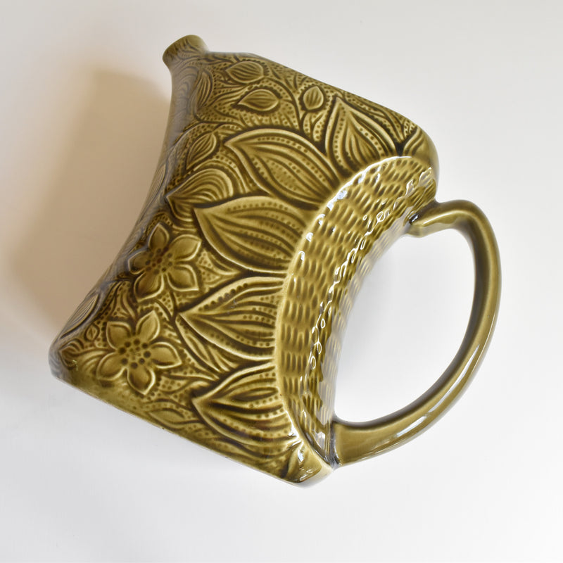 Vintage Digoin & Sarreguemines Pitcher 6204 Green