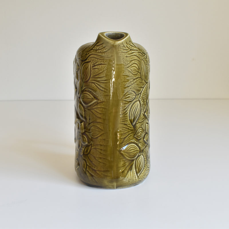 Vintage Digoin & Sarreguemines Pitcher 6204 Green