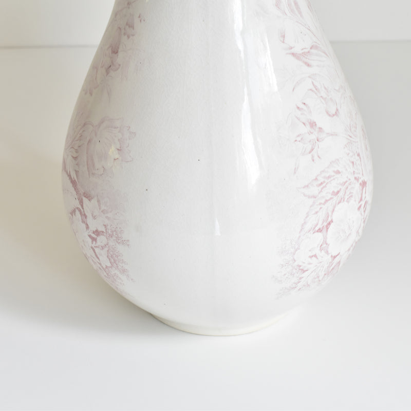 Antique Pitcher, U&C Sarreguemines Jardinière / Rose