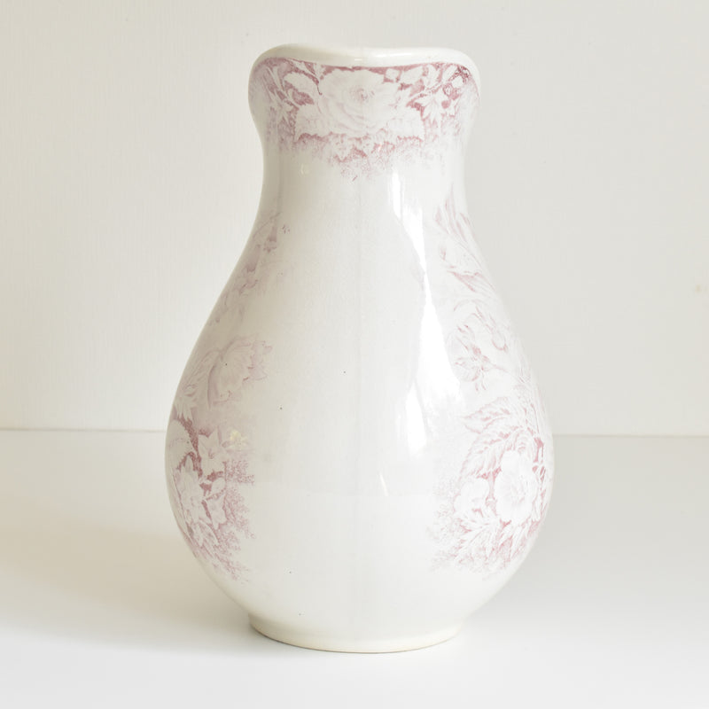 Antique Pitcher, U&C Sarreguemines Jardinière / Rose