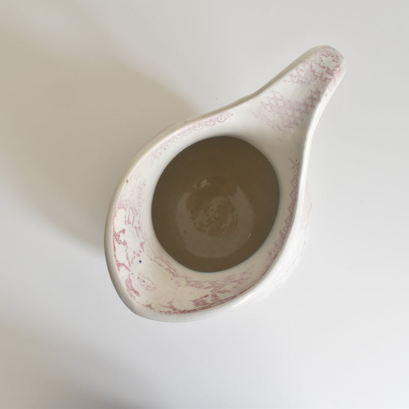Antique Pitcher, U&C Sarreguemines Jardinière / Rose