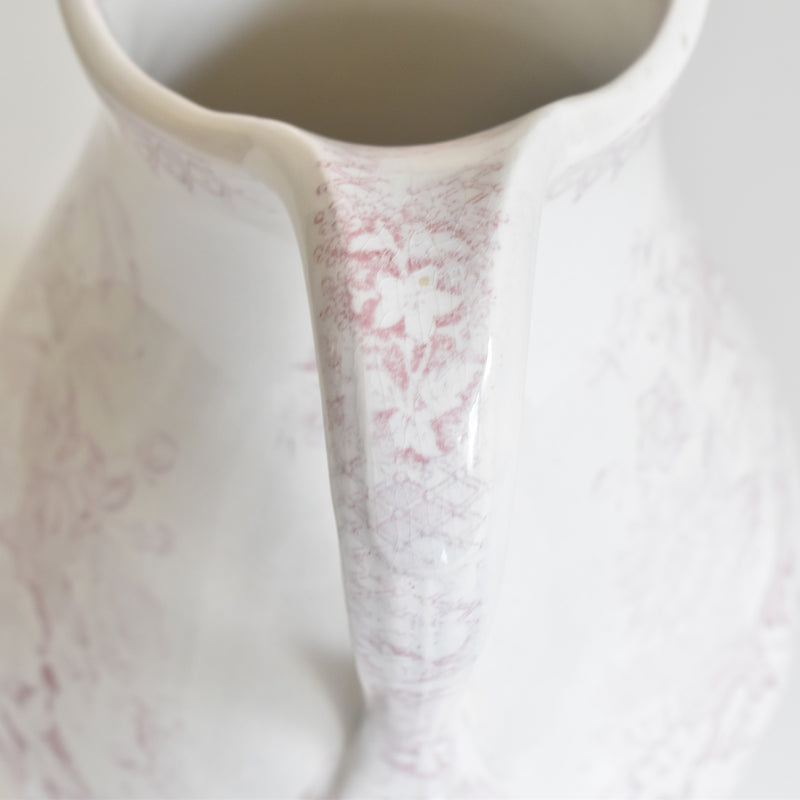 Antique Pitcher, U&C Sarreguemines Jardinière / Rose