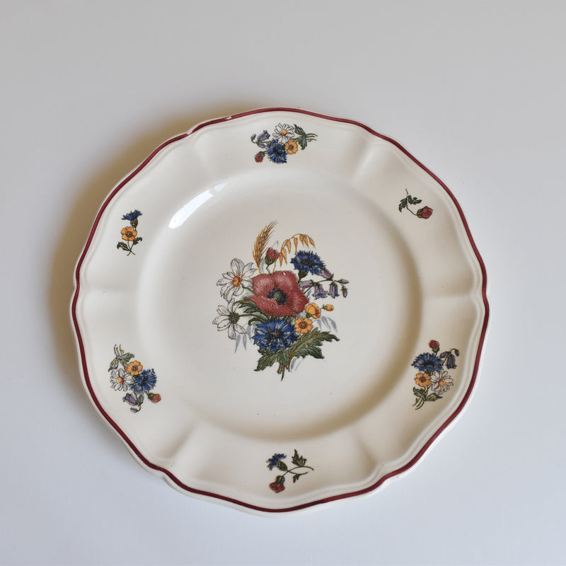Vintage Dessert Plate, Digoin & Sarreguemines "Agreste," 21cm, A