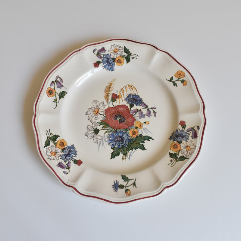 Vintage Dessert Plate Digoin & Sarreguemines Agreste 21cm B