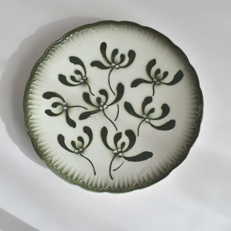 Antique Plate: Badonviller, Gui (Mistletoe) A