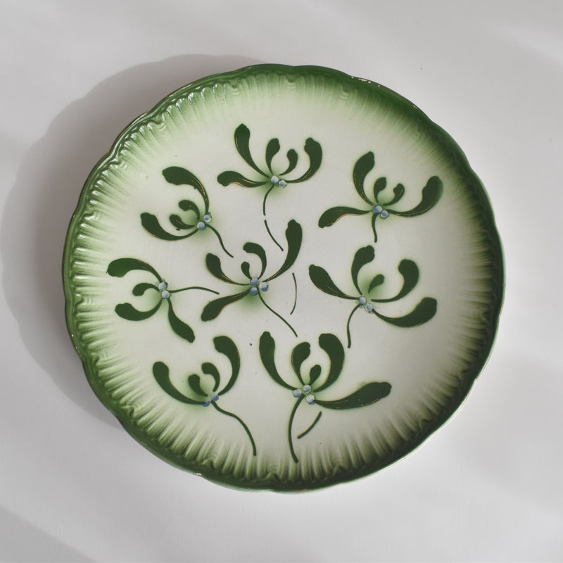 Antique plate Badonviller Gui (Mistletoe) B
