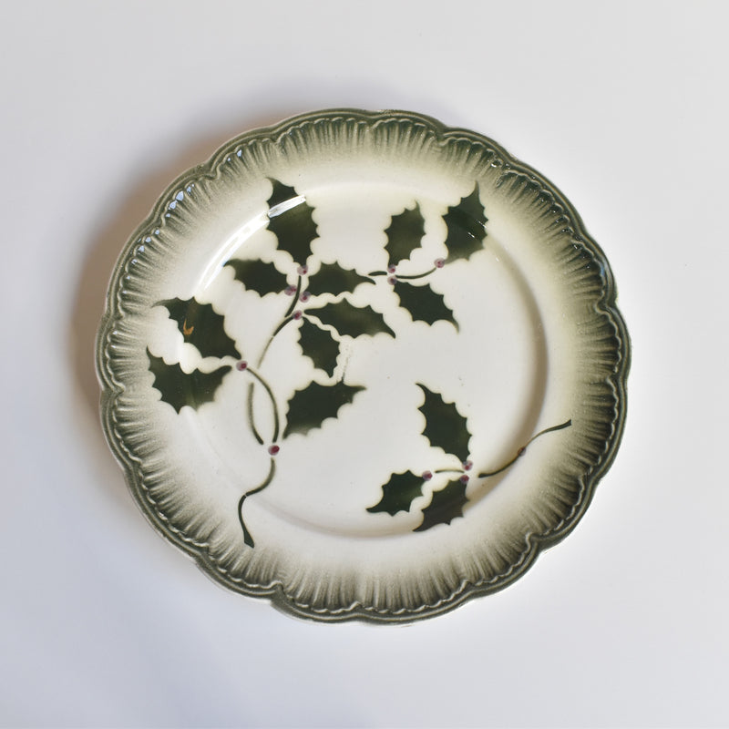 Antique Dessert Plate Badonviller Houx A