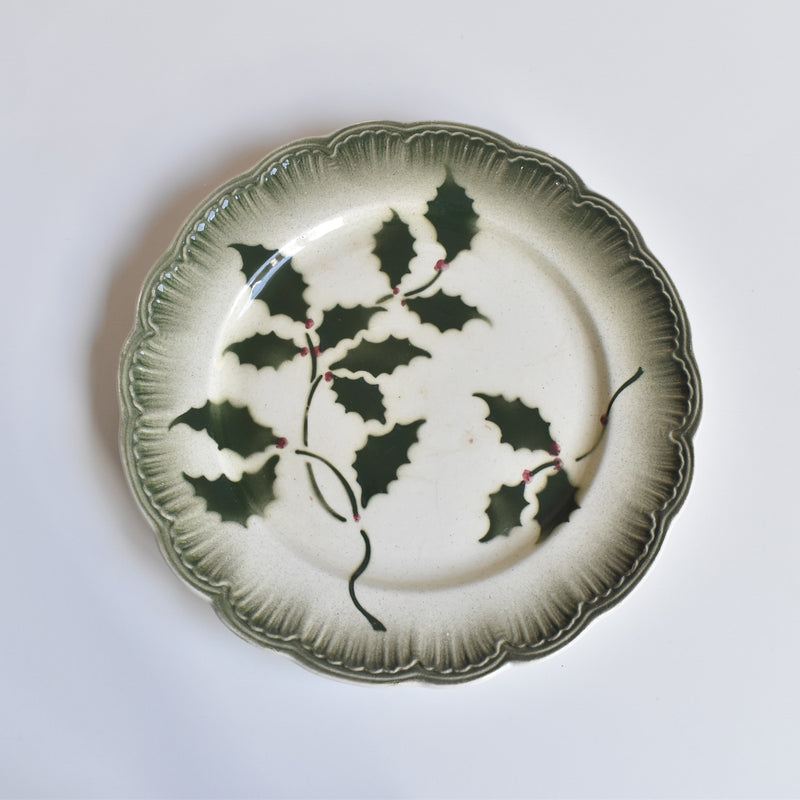 Antique Dessert Plate Badonviller Houx C