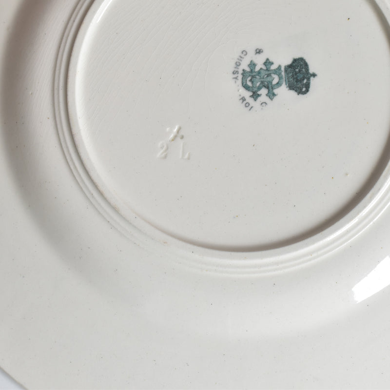 Antique Plate, Choisy-le-Roi, Flowers