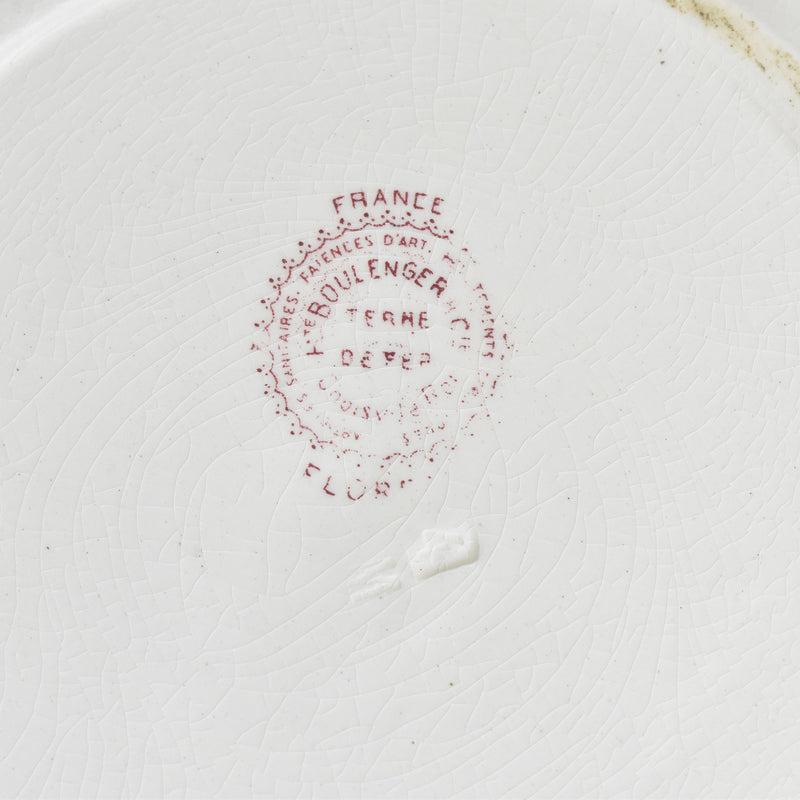 Antique Plate: Choisy-le-Roi Floréal