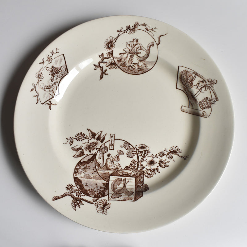 Antique Plate R&S Clairefontaine Kioto (Brown)