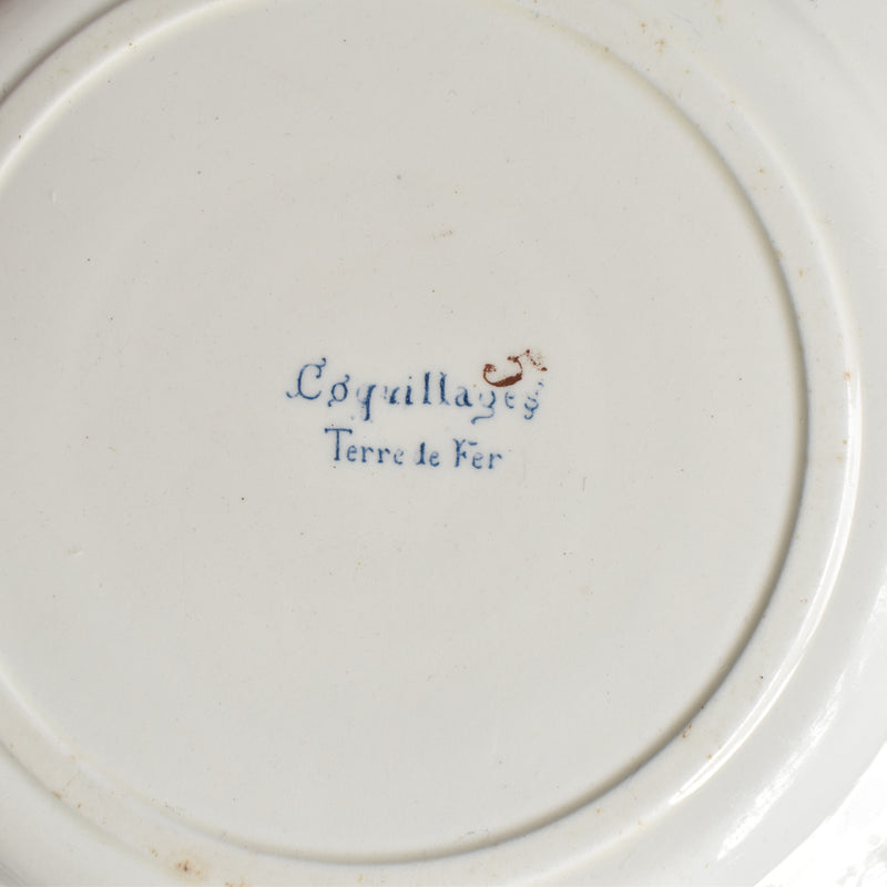 Antique Plate Terre de Fer Coquillages C