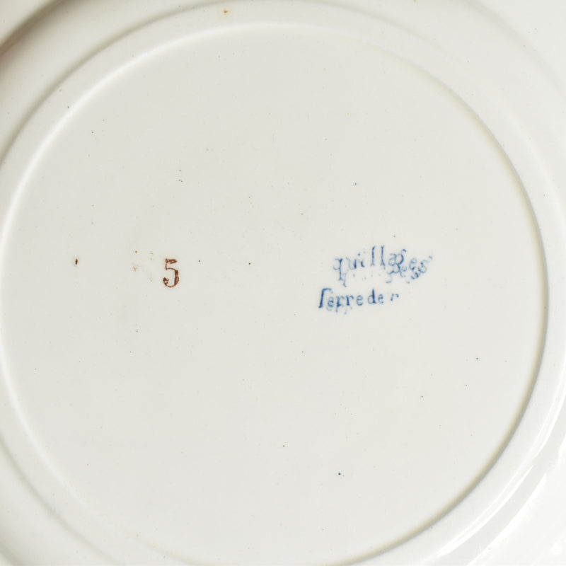 Antique Plate Terre de Fer Coquillages E