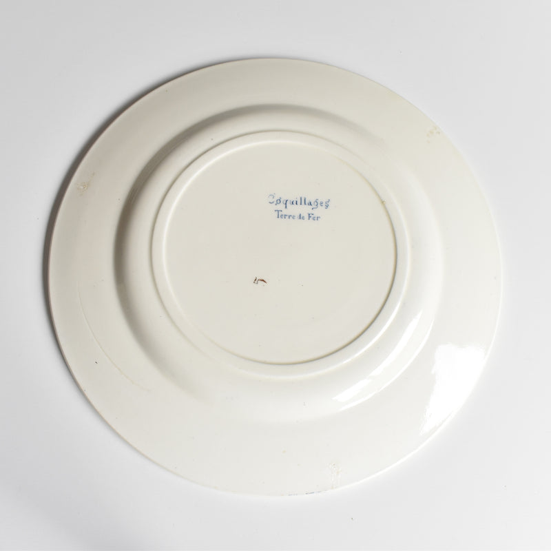 Antique Plate, Terre de Fer, Coquillages F