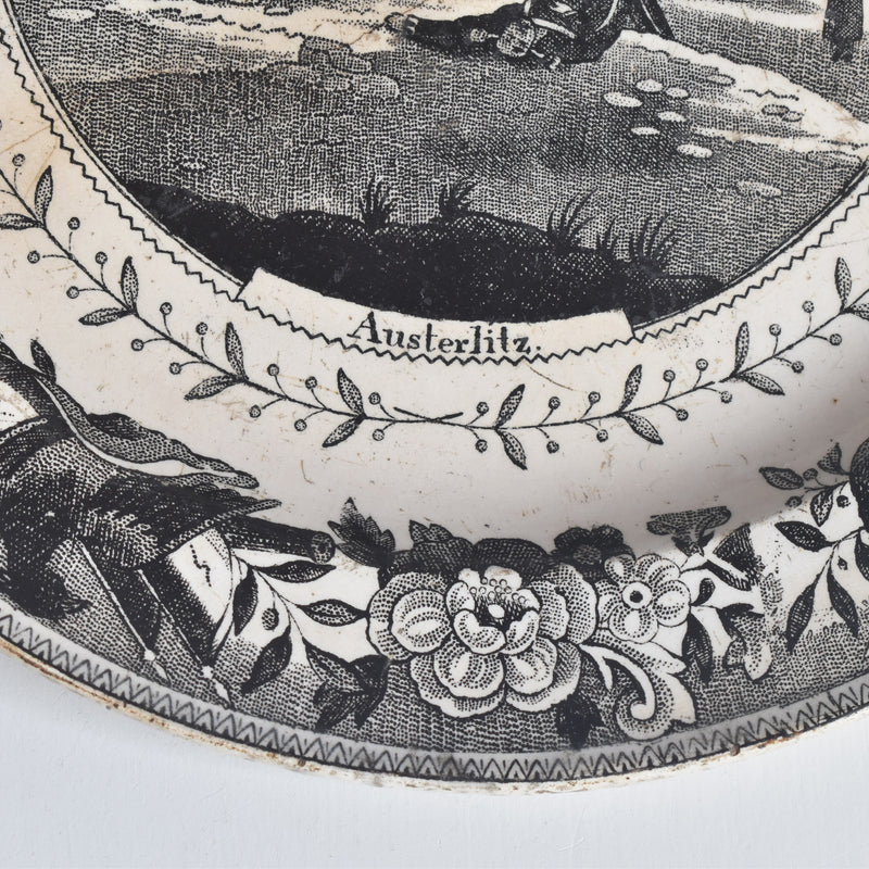 Antique Decorative Plate, Montereau, Austerlitz