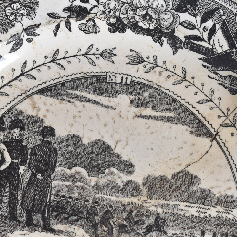 Antique Decorative Plate, Montereau, Austerlitz
