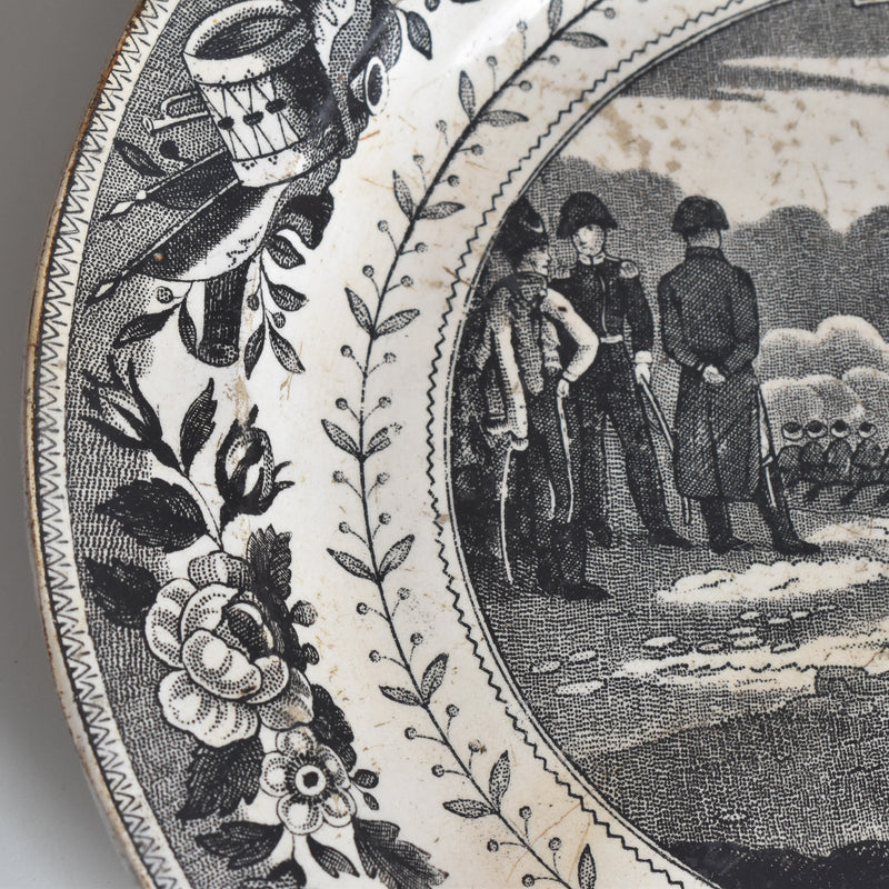 Antique Decorative Plate, Montereau, Austerlitz