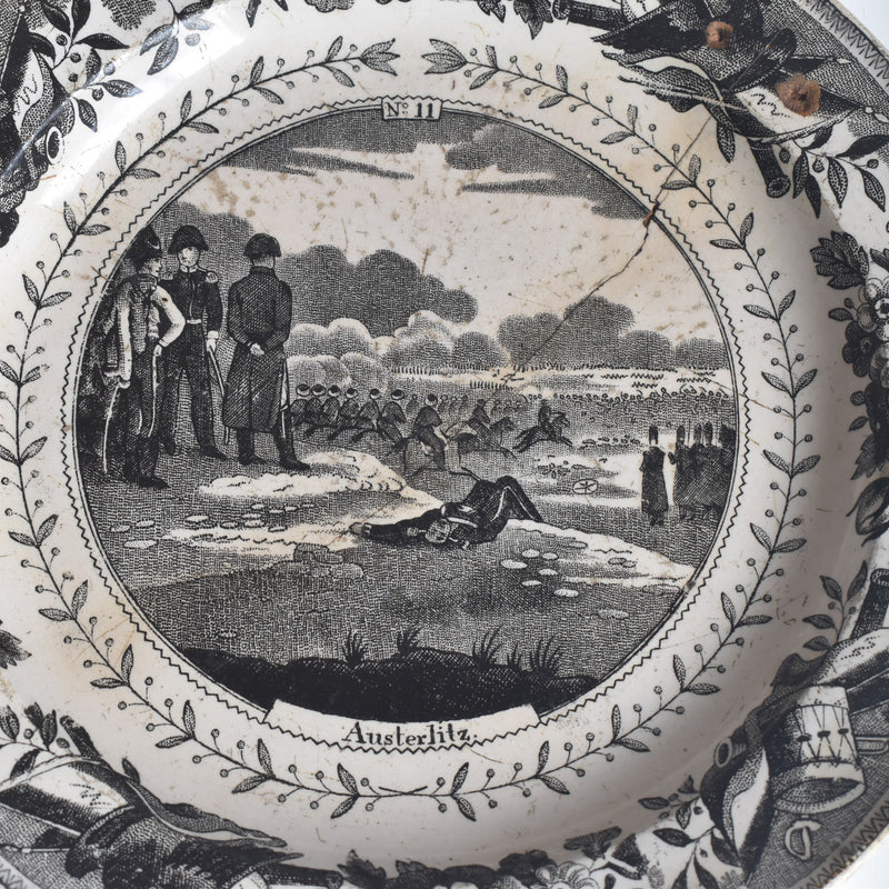 Antique Decorative Plate, Montereau, Austerlitz
