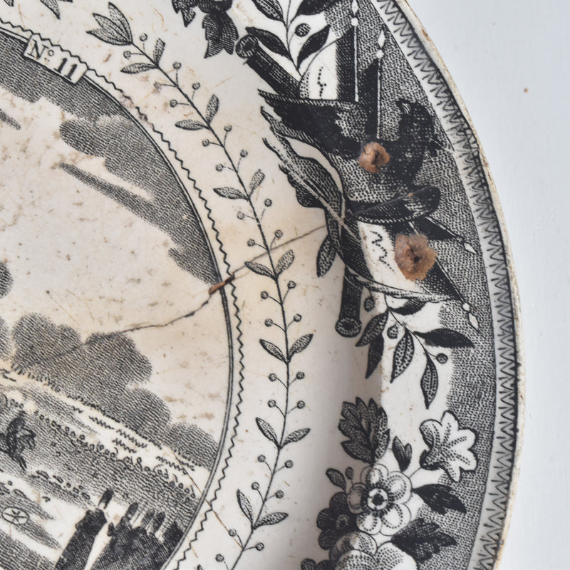 Antique Decorative Plate, Montereau, Austerlitz