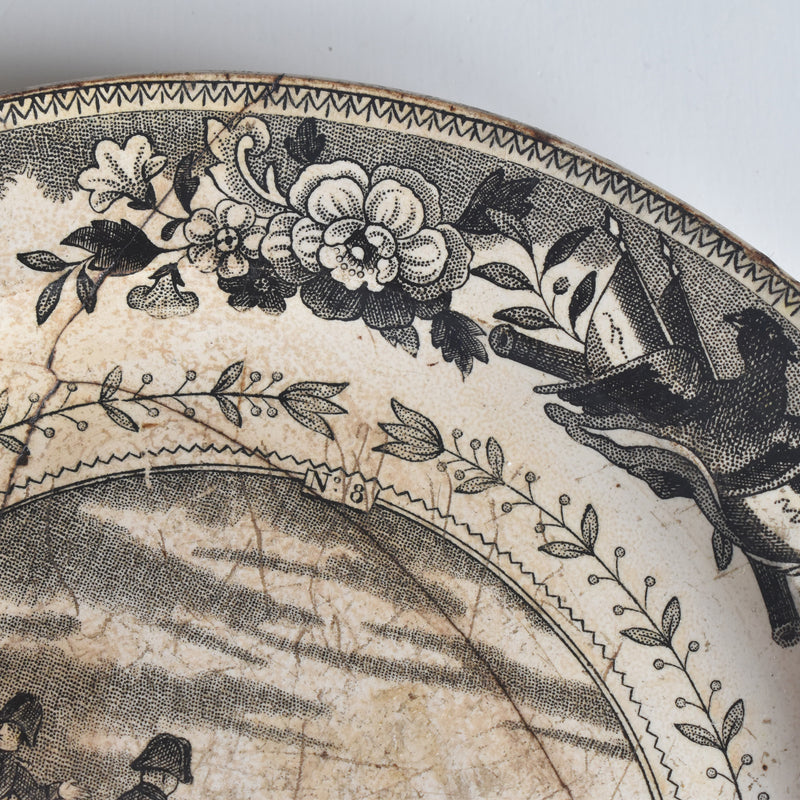 Antique Decorative Plate: Montereau Marengo