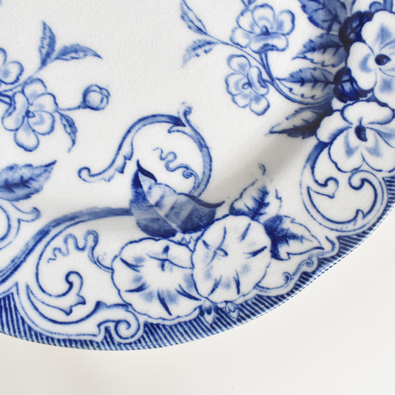 Antique plate Creil et Montereau Flora A
