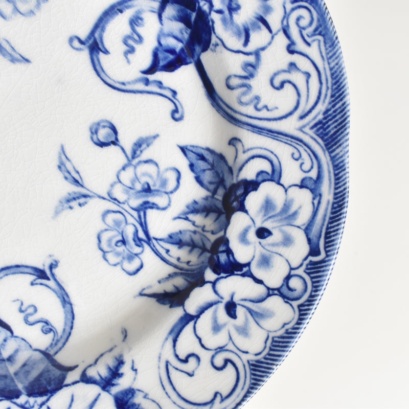 Antique plate Creil et Montereau Flora A