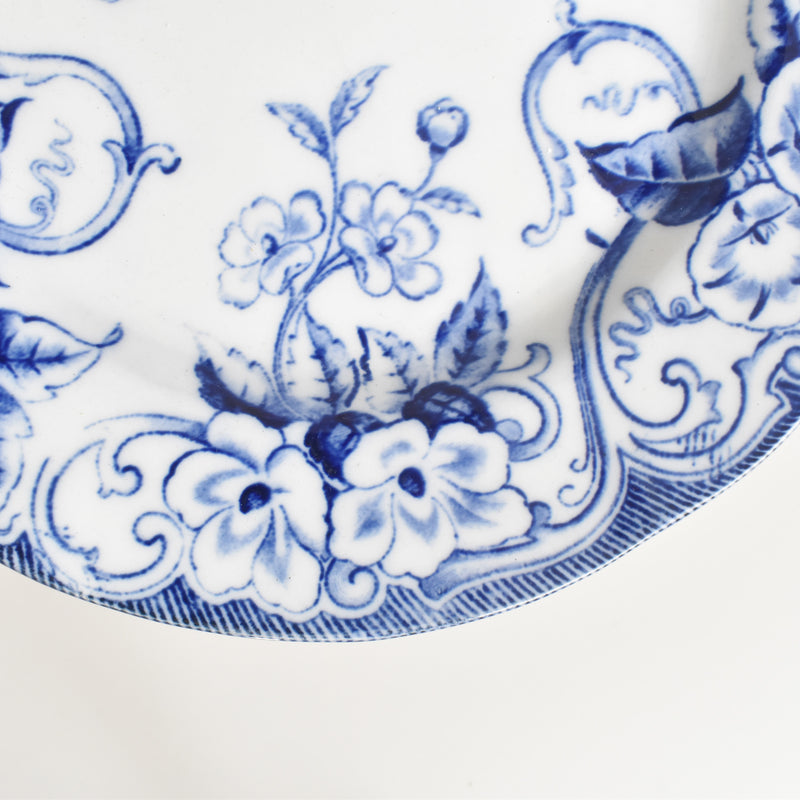 Antique plate Creil et Montereau Flora B
