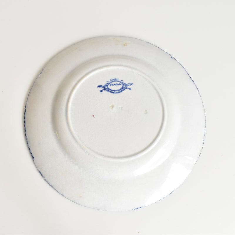 Antique Plate Creil-Montereau Flora C