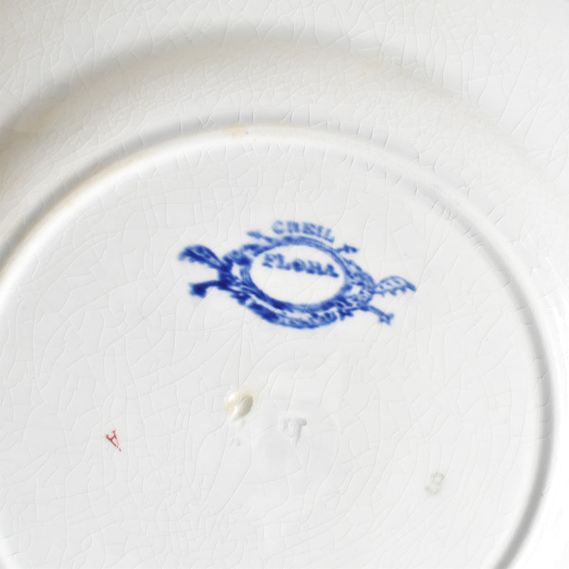 Antique Plate Creil-Montereau Flora C